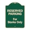 Signmission Designer Series-Reserved Parking For Storks Only Green, 24" x 18", G-1824-9760 A-DES-G-1824-9760 - alternate 1